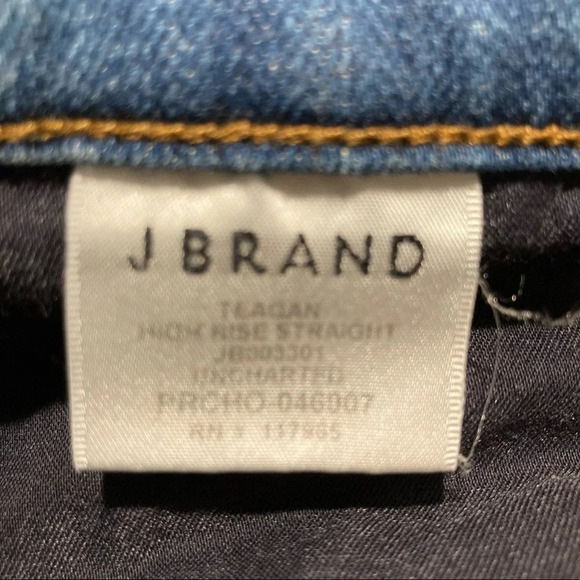 J BRAND Sz 32 Teagan High Rise Straight Leg Mid Wash Jeans - Picture 11 of 12